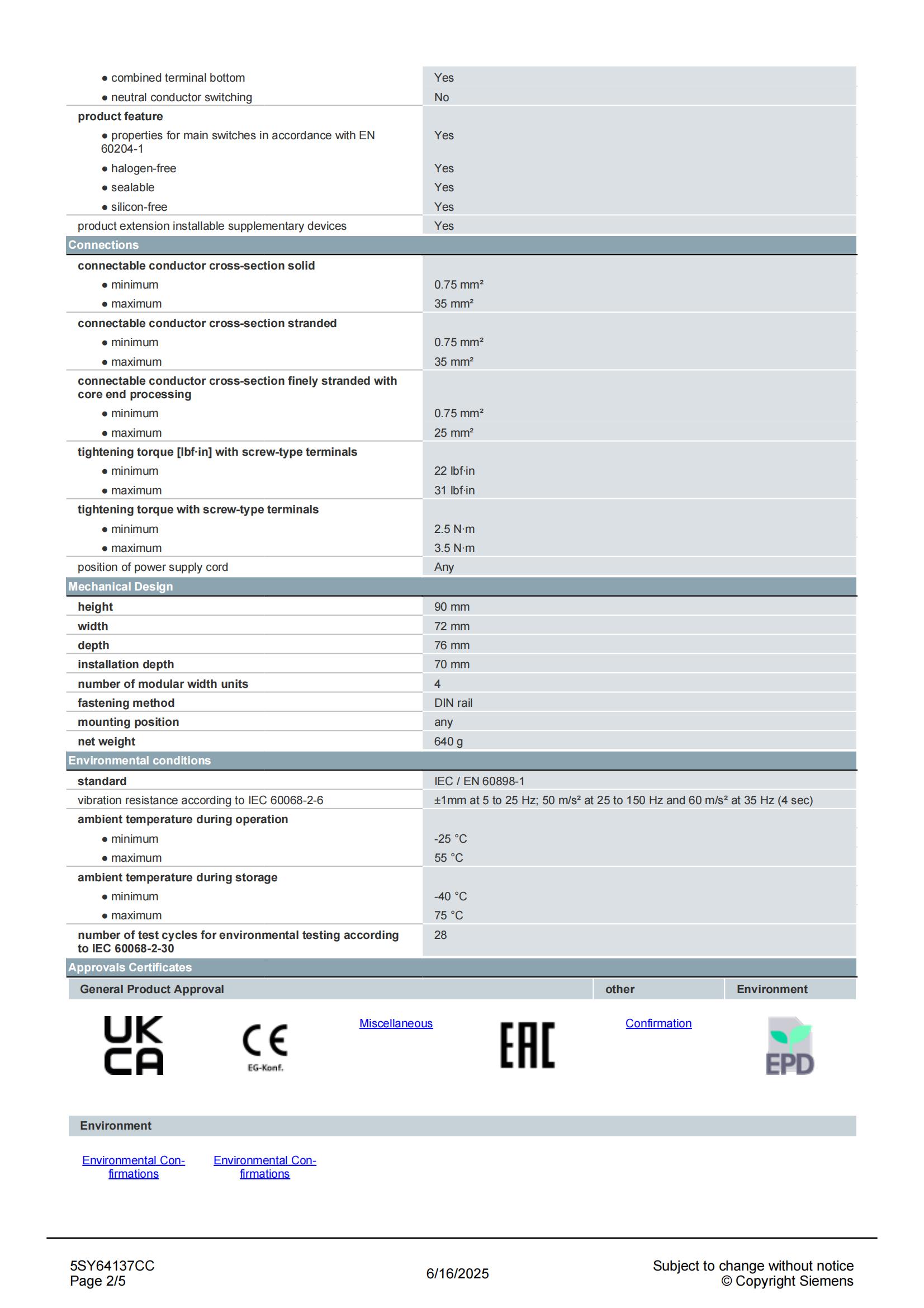 Specification Detail 2