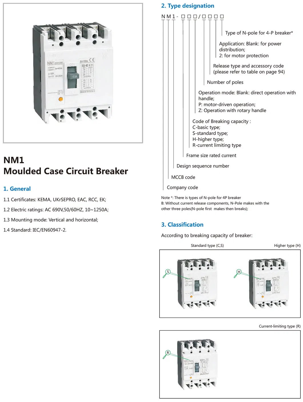 Chint Original Nm1 MCCB Specs Part 1