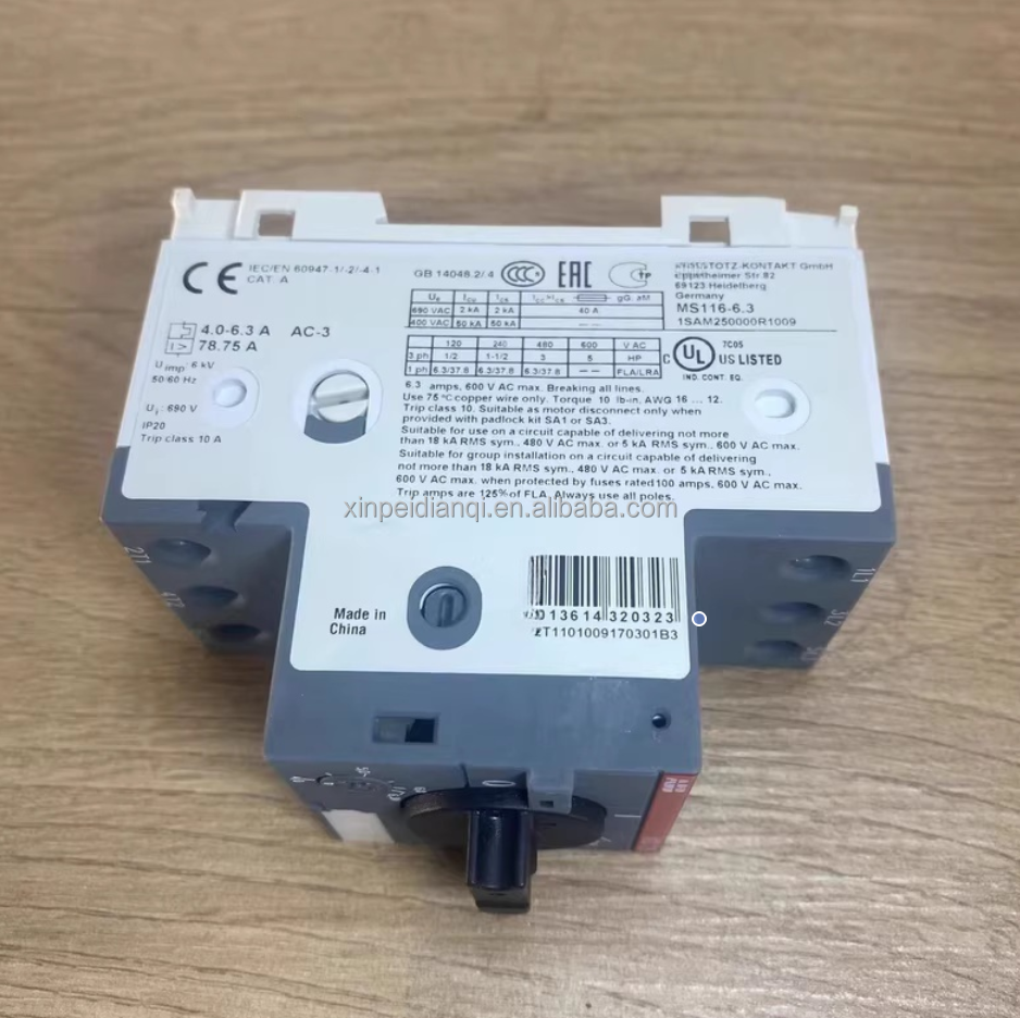 Original MS116-10 Manual Motor Starter 0.63 ... 1.0 A
