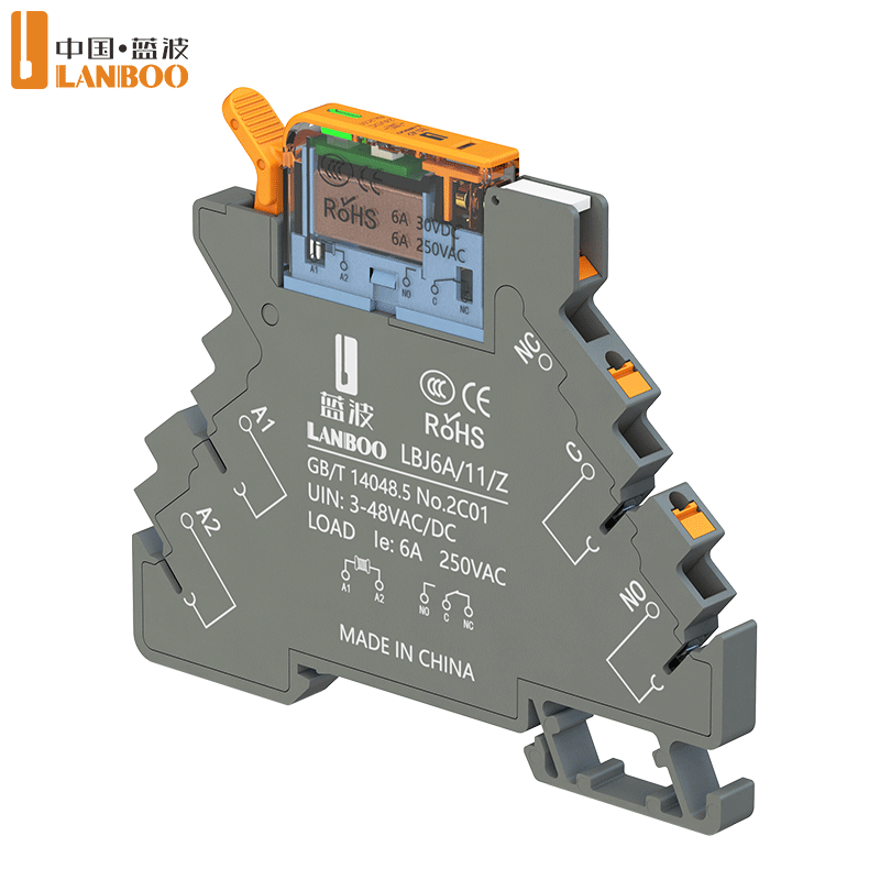 LANBOO Custom Voltages Ultra-Thin LED Micro Relay 6A DC12-24V SPDT Sealed Miniature Electromagnetic Relays