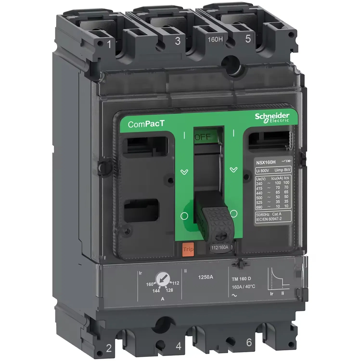 Molded Case Circuit Breaker Nsx100f 36ka Tmd C10f3TM100 Voltage: 690V Current: 16-630A