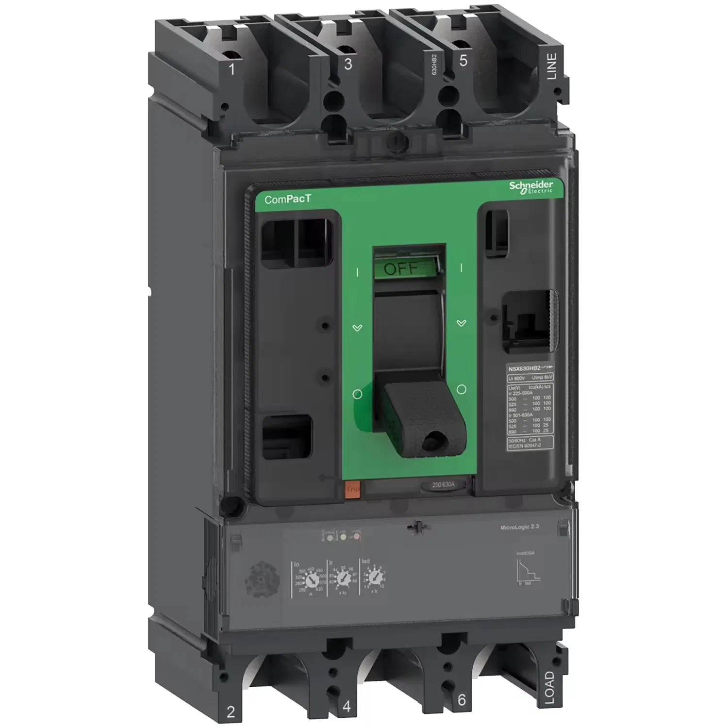 Molded Case Circuit Breaker Nsx100f 36ka Tmd C10f3TM100 Voltage: 690V Current: 16-630A