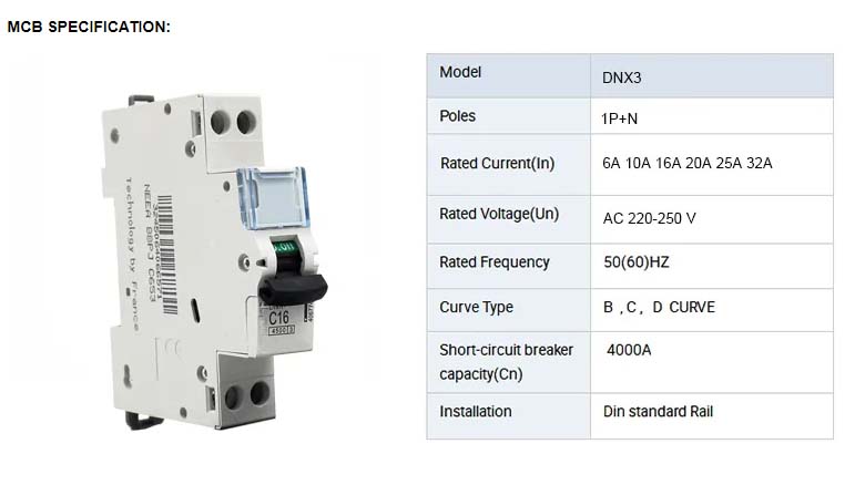 MCB Good Quality and Price 7 Years Professional Manufacturer Miniature Circuit Breaker 6,10,16,20,25,32,40,50,63 Amp 1P 2P 3P 4P