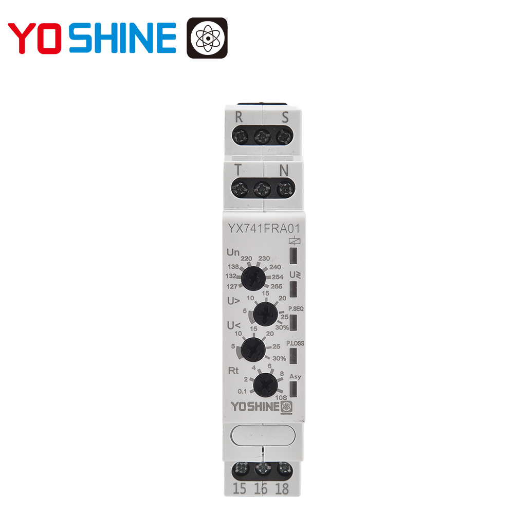Yoshine YX741FDA01 SPDT 3P4W Sealed Miniature Phase Failure and Sequence Asymmetrical Voltage Protection Relay