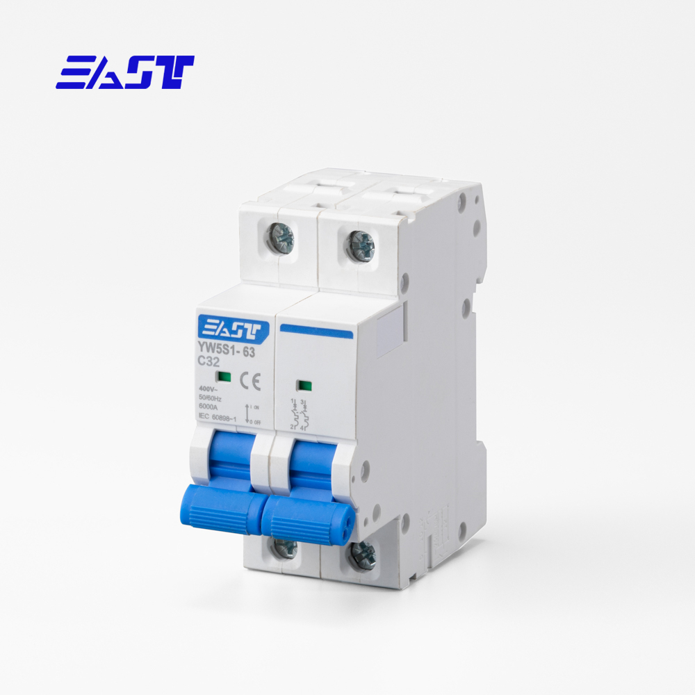 EAST 1P/2P/3P/4P Miniature Circuit Breaker 6kA High Breaking Capacity PA66 Copper Li Protection Industrial Grade