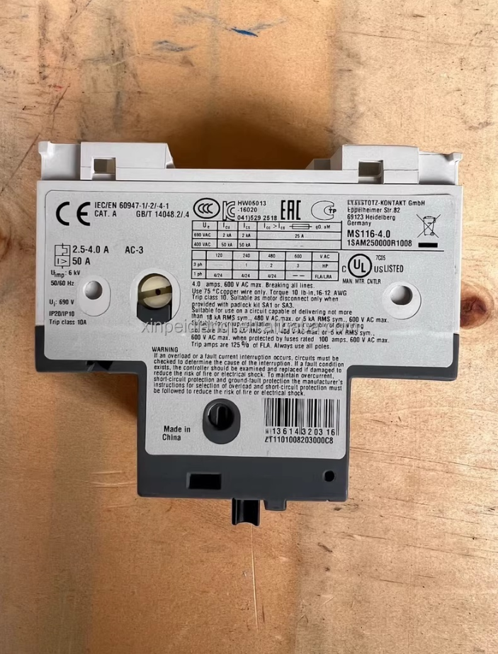Original MS116-10 Manual Motor Starter 0.63 ... 1.0 A