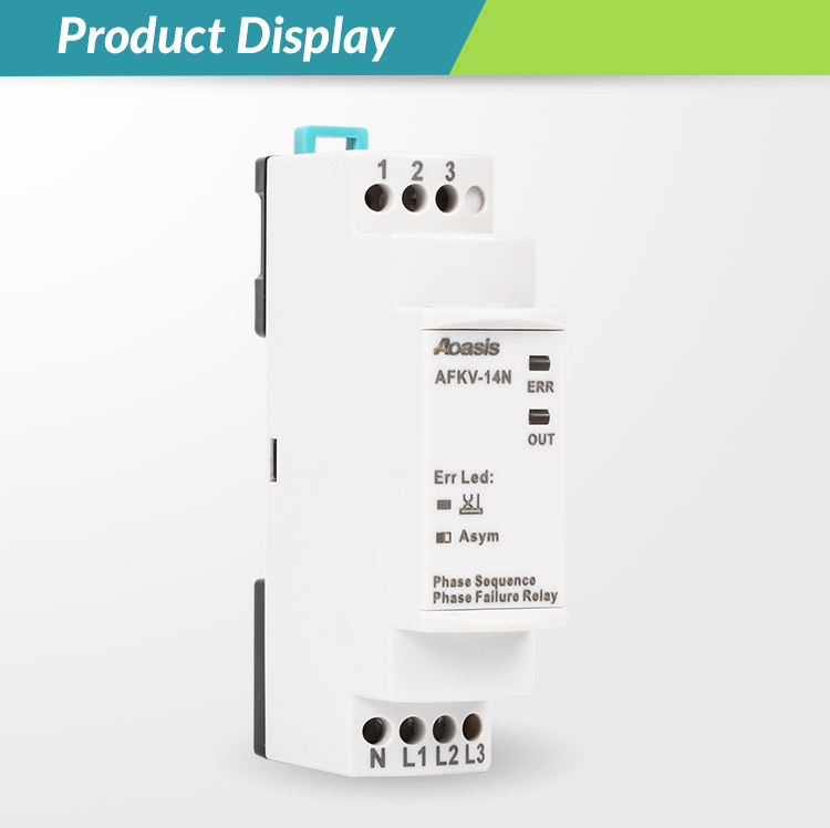 Phase Sequence Phase Failure Relay 380VAC with Neutral AFKV-14N Can Instead FK-04 3 Phase Asymmetry Rate Imbalance 30%