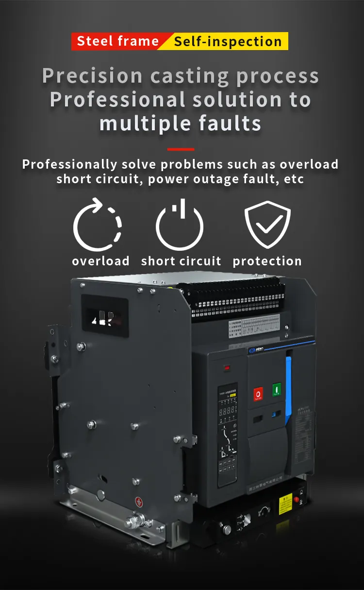 Intelligent Universal Air Main Switch Frame Drawer Type Circuit Breaker Low Voltage Dw45/Cw1-2000/3p4p