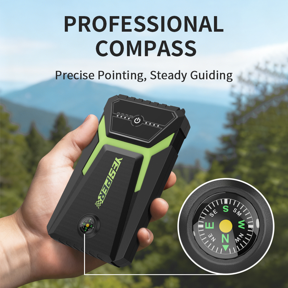 YESPER Armor Mini 3 Portable Jump Starter 1200A Peak Current Professional Compass Multifunction Starter Jump