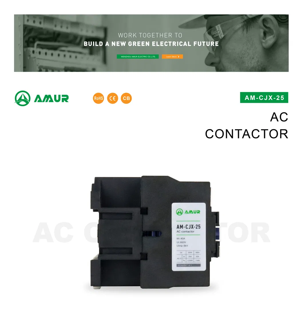 Cjx2-2510 25A 3p AC Contactor 220V