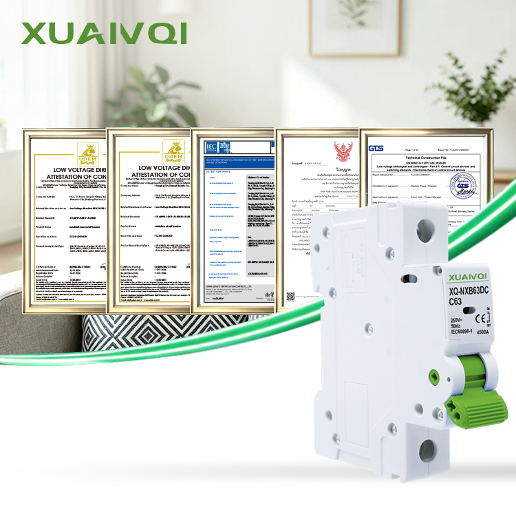 DC Electrical Mcb 500v 1000v 1/2/4 Pole 6-63A Solar Wholesale Dc Miniature Circuit Breaker for PV System with CE