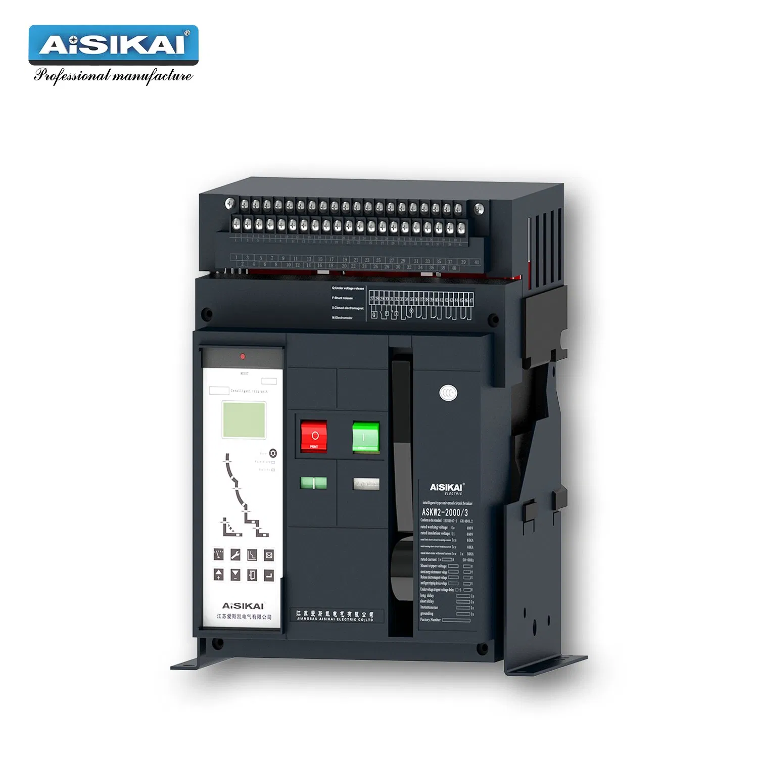 Acb 2000A 6300A 3p 4p Drawout Type Intelligent Universal Air Circuit Breaker