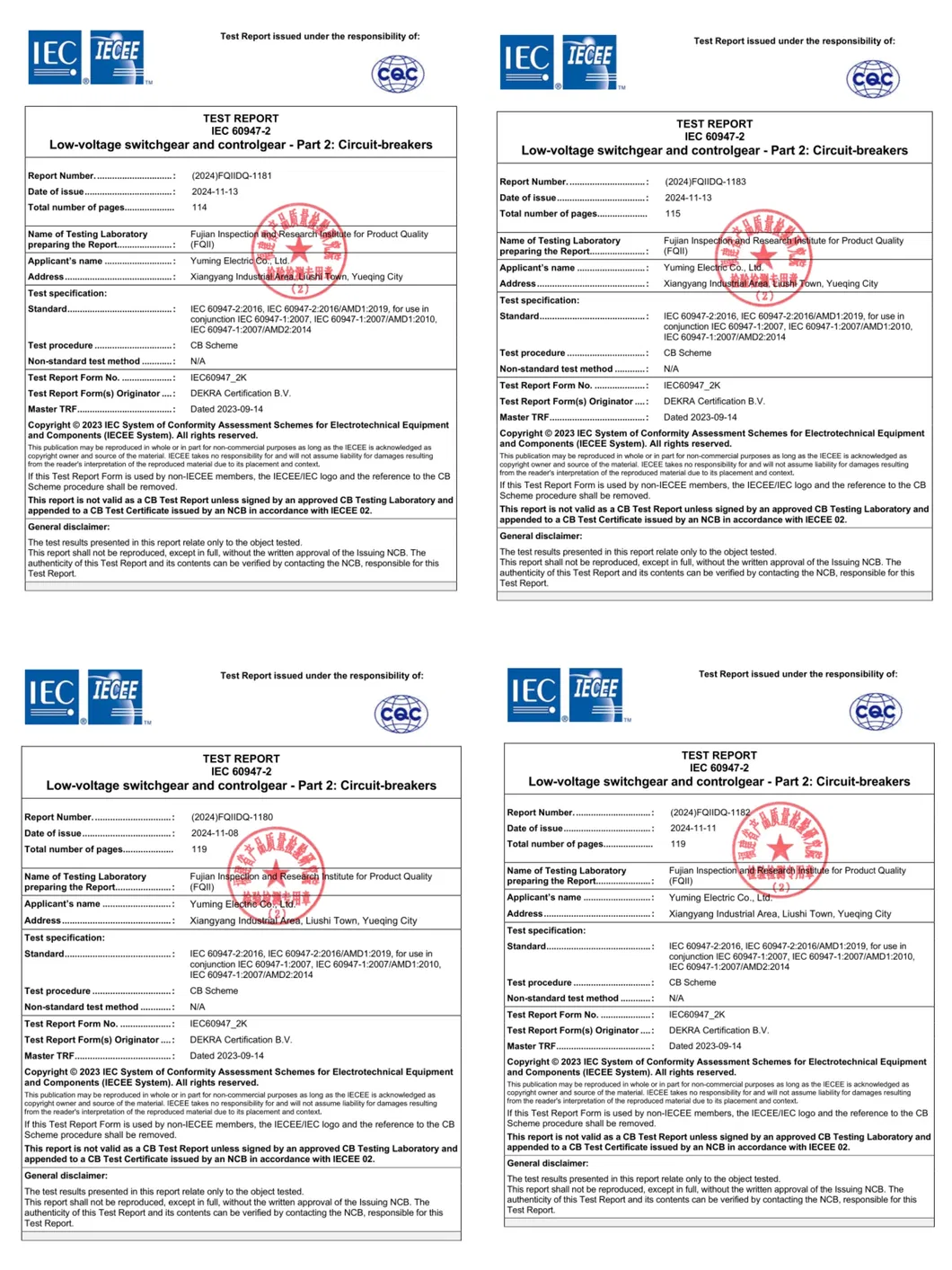 Certifications