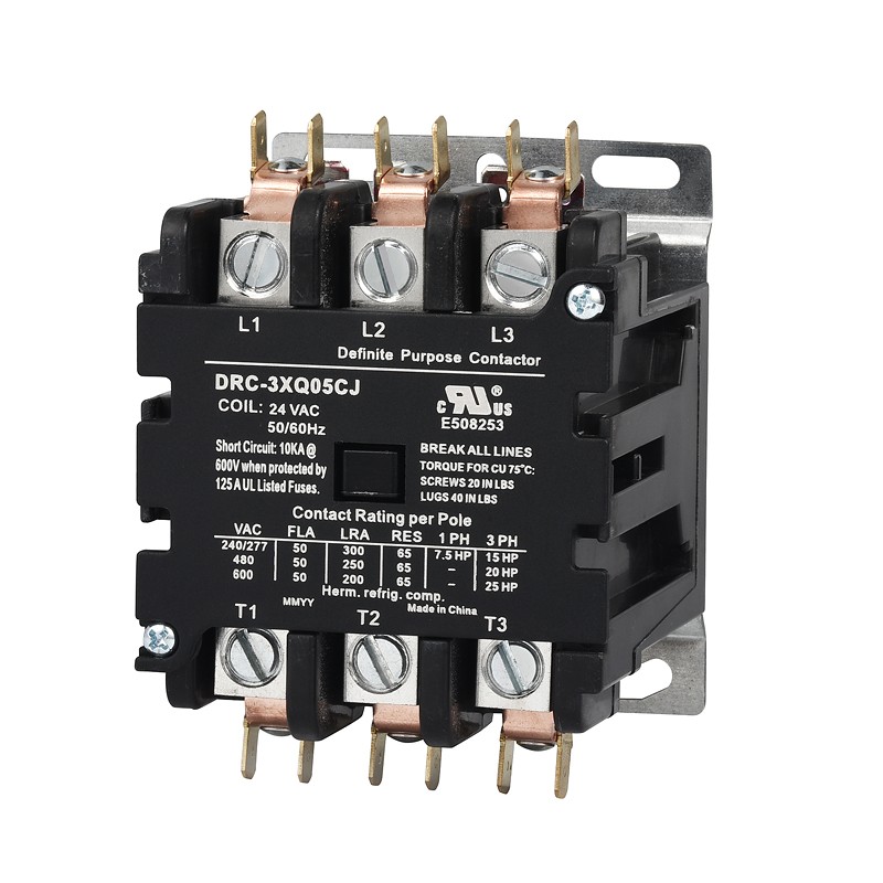3P 50A Vacuum Electric Contactor AC and DC Coils Interchangeable for Air Conditioner 1P 2P 3P 4P Magnetic Contactor