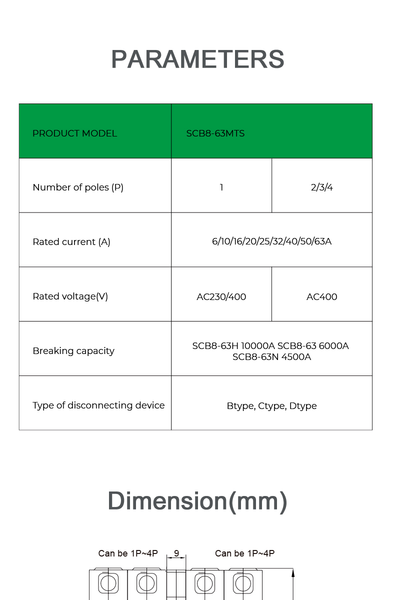 Solar MCB Circuit Breaker Catalog Details 6