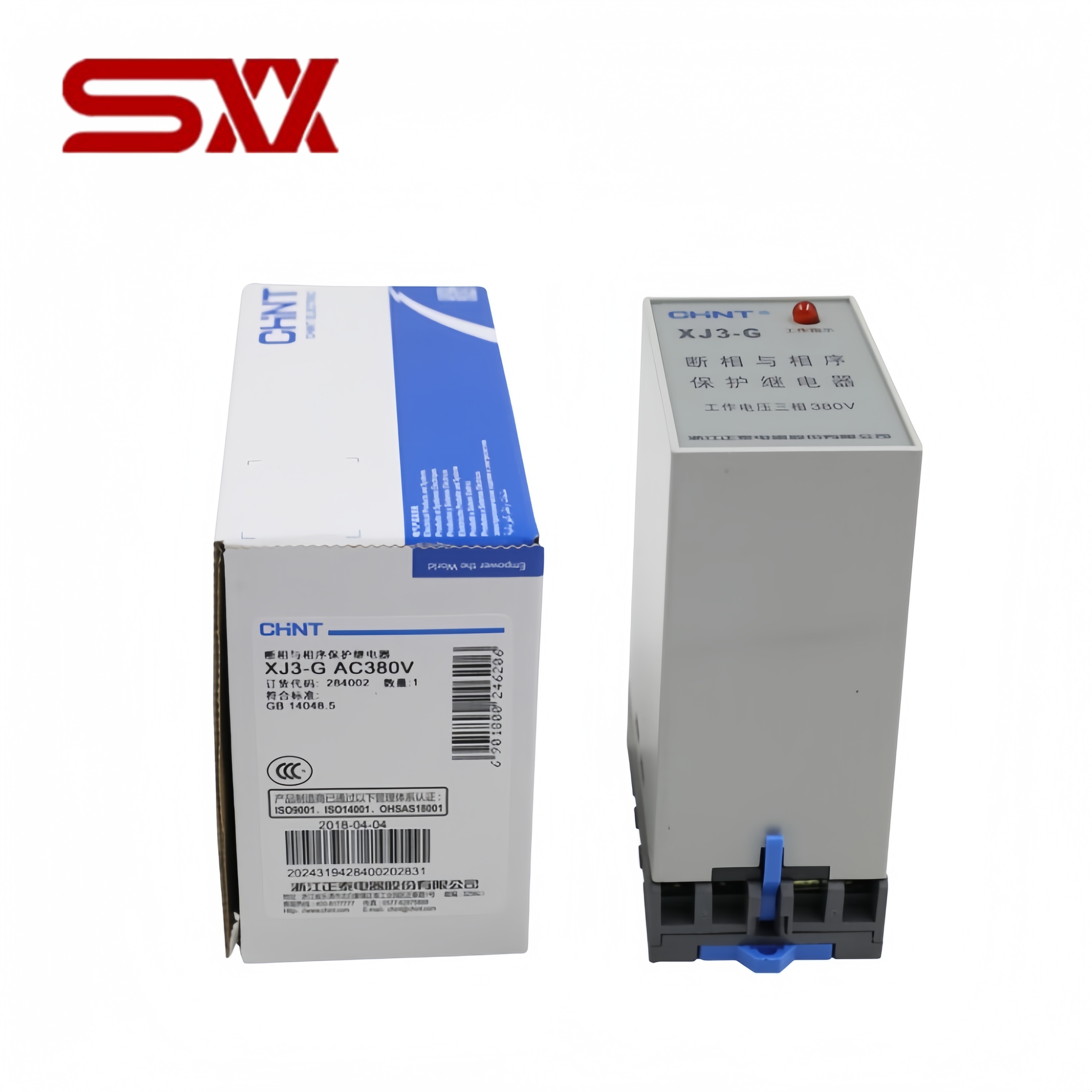 CHNT XJ3-G Elevator Phase Failure and Phase Sequence Protection Relay AC380V for Motor and Water Pump