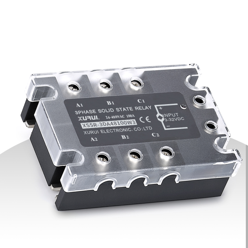 XSSR-3DA48100 3 Phases Solid State Relay / 24vdc Relay / Direct Current Voltage Regulator