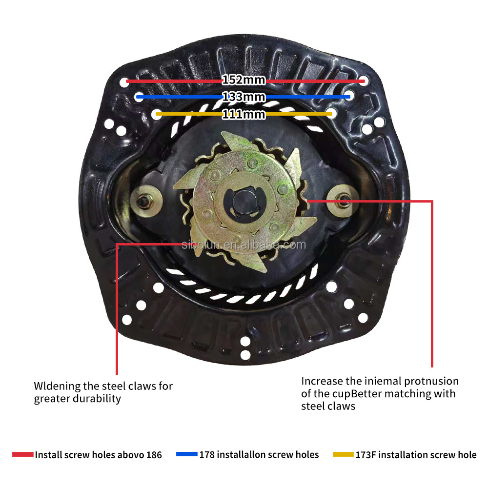 Manual Non-Pull Hand Crank Starter for Diesel Engine Power Tiller Cultivator and Generator Start-Up Tool-SBL Brand