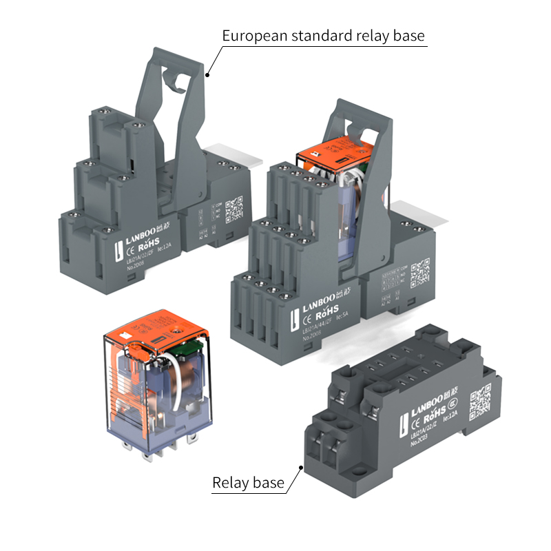 LANBOO High Quality 8pin 14pin Micro Electromagnetic Relay Miniature 12V 24V DC 220V AC Coil General Purpose Sealed Protection