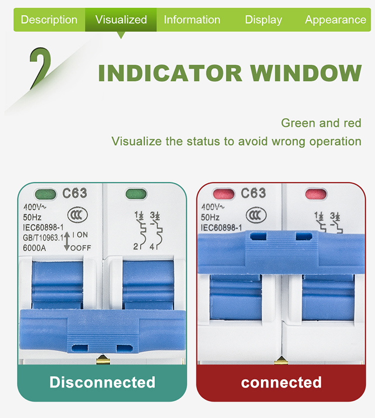 FATO MCB Electrical Miniature Circuit Breaker Overloads and Short Circuits Protection