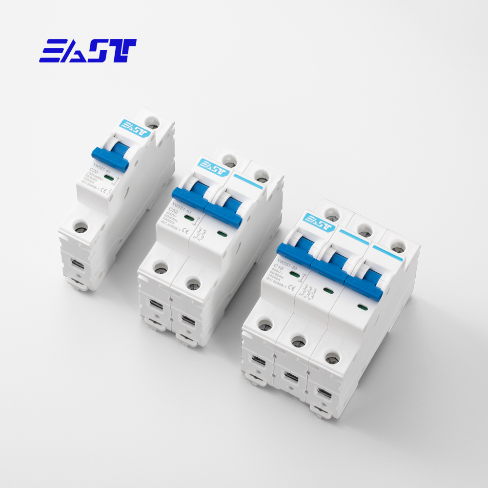 EAST Industrial Grade CE Certified YW5S1 1P 10KA 1A-63A DIN Rail Miniature Circuit Breaker MCB for Factory Use