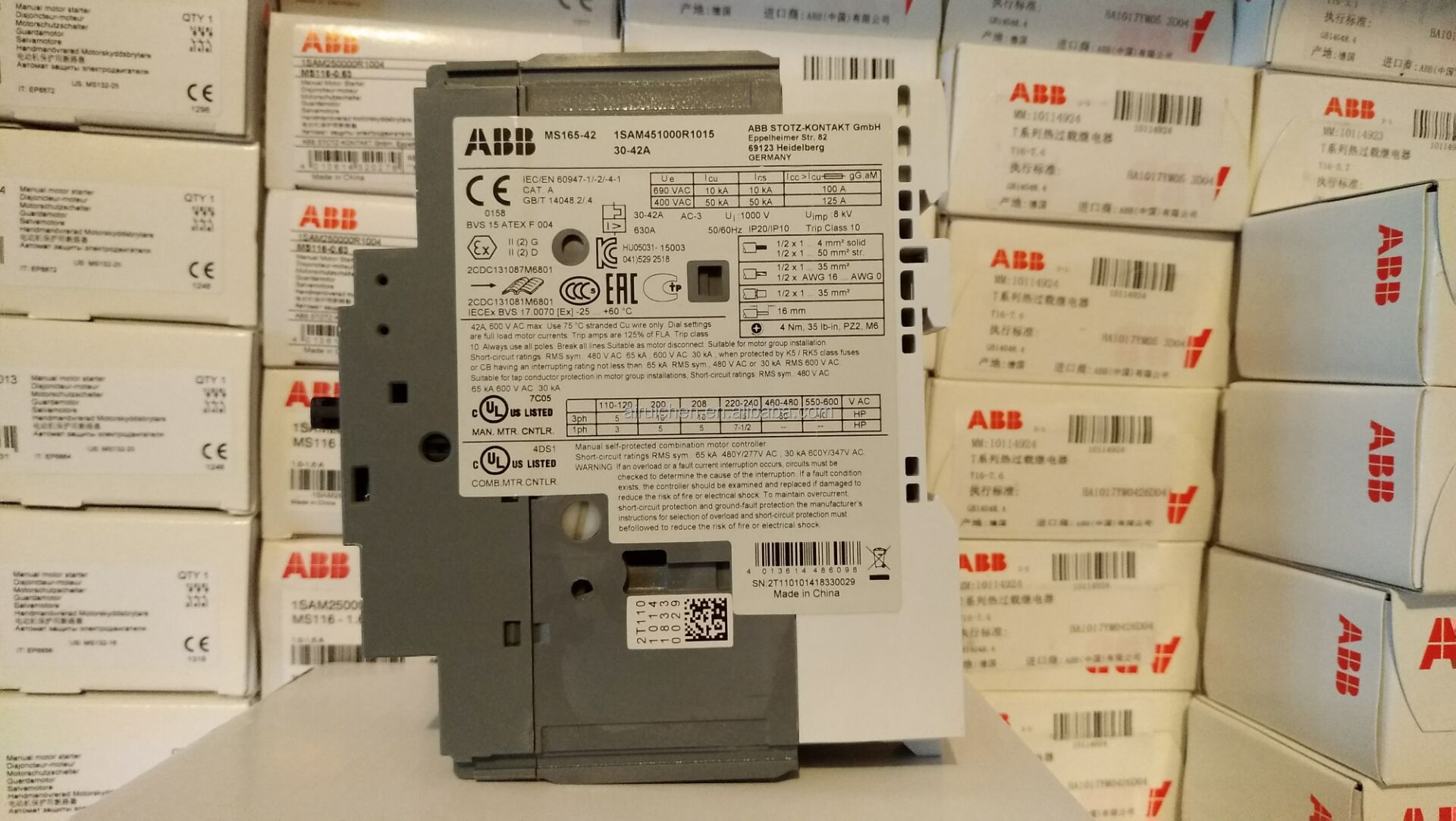 ABB Original Distributors Manual Motor Starter MS165-32 MS165-42 MS165-54 MS165-65 MS165-73 MS165-80 Circuit Breaker