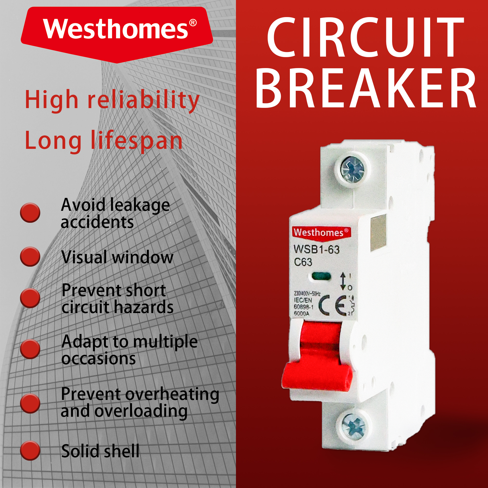 AC Miniature Circuit Breaker 1P 2P 3P 4P Best Quality Single Pole Disjoncteur DIN Rail Type C10 25A 40A 63A CB MCB Rated Current