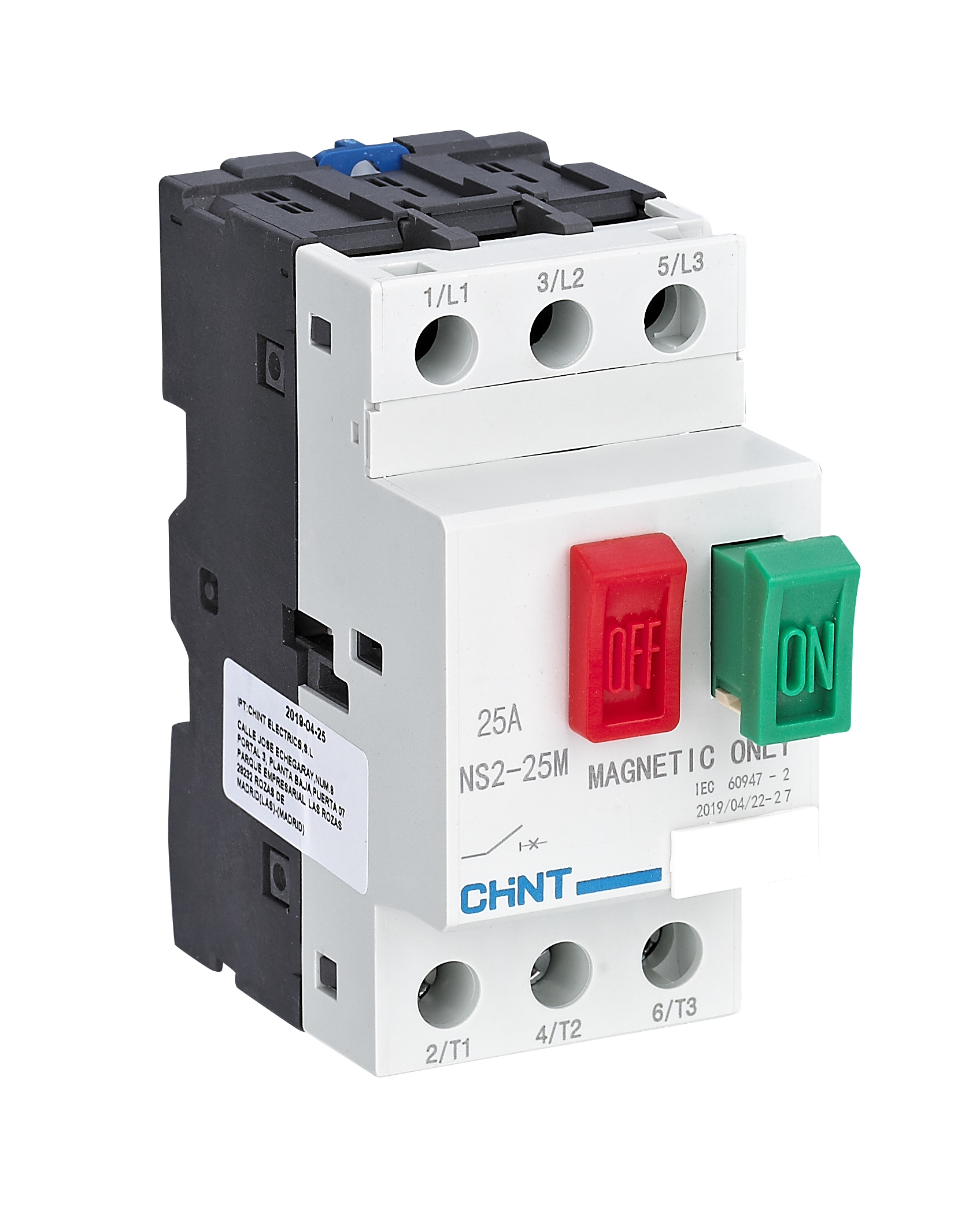 Chint NS2-80 3-Pole Manual Industrial Motor Starter Copper Plastic Thermal Overload Short-Circuit Phase Failure Protection 50kA