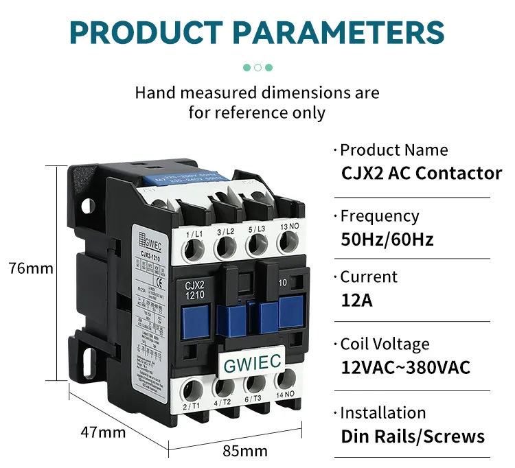 CJX2-0910 AC Contactor Electrical Phase Power Magnetic Contactor