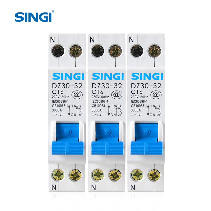 DZ30-32 Phase Line+neutral Line Miniature Circuit Breaker 3kA 32A 1P+N DPN Mcb