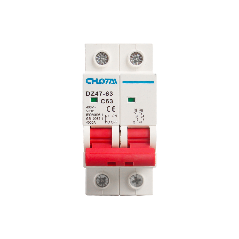 LONGTAI DZ47-63 2P 16A-63A 3KA 4KA 400V AC C Type MCB Miniature Circuit Breaker PA66 Material CE Certified Din Rail Mounted OEM
