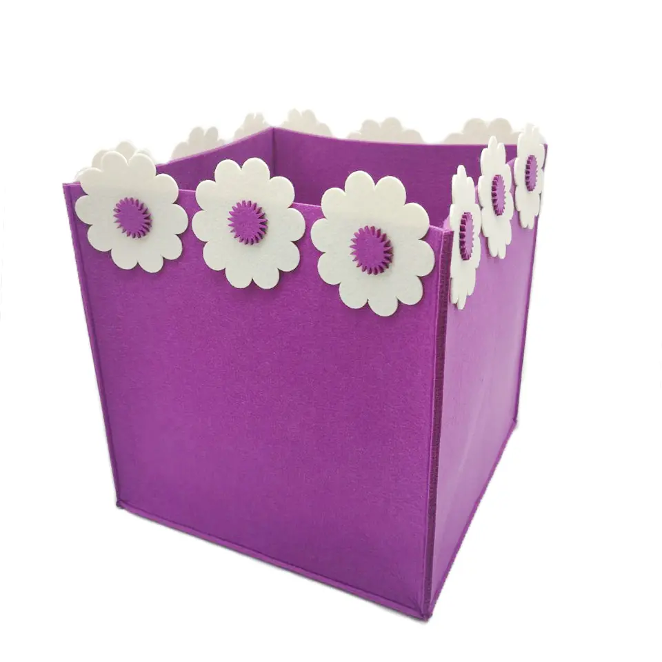 Wholesale Hot Sale Felt Storage Basket Box for Home Office Supplies