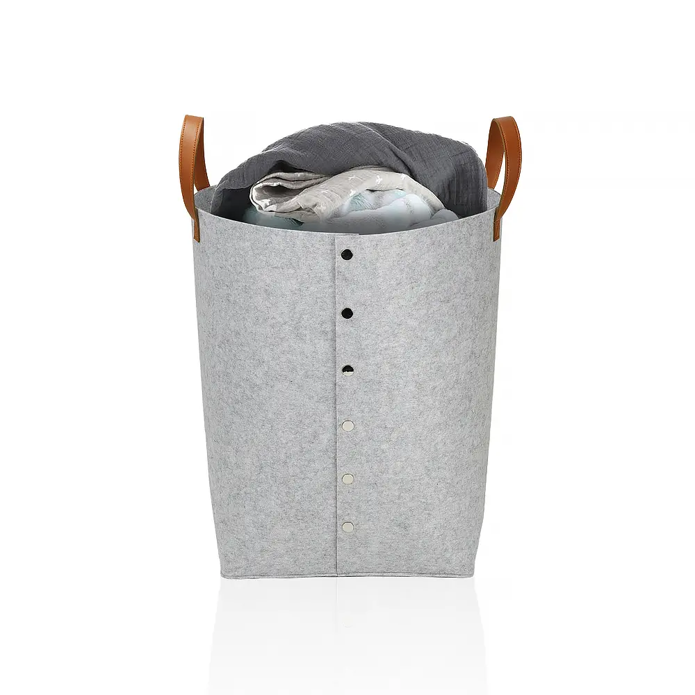 Freestanding Felt Laundry Hamper - Lifestyle Scene