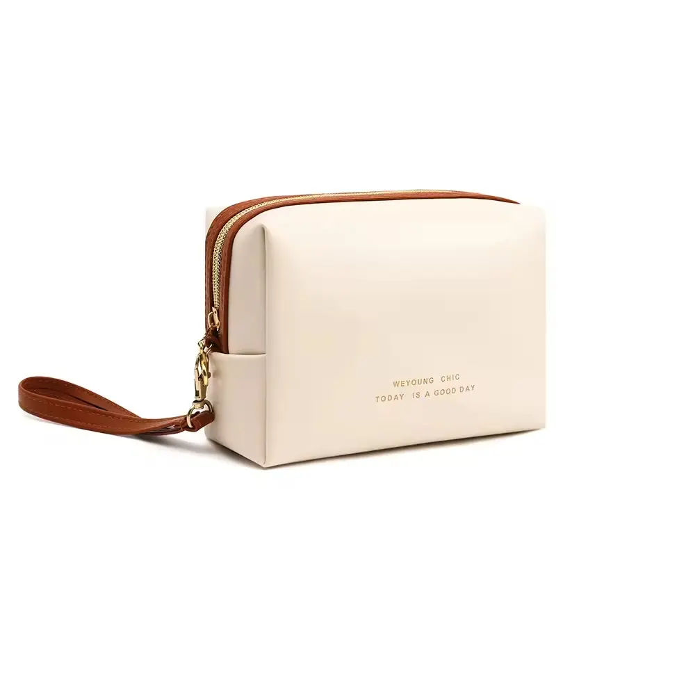 Famous Women's PU Makeup Bag Travel Toiletry Bag Cream Cosmetic  Bag with Zipper Closure Fashion Style Factory, Pricelist