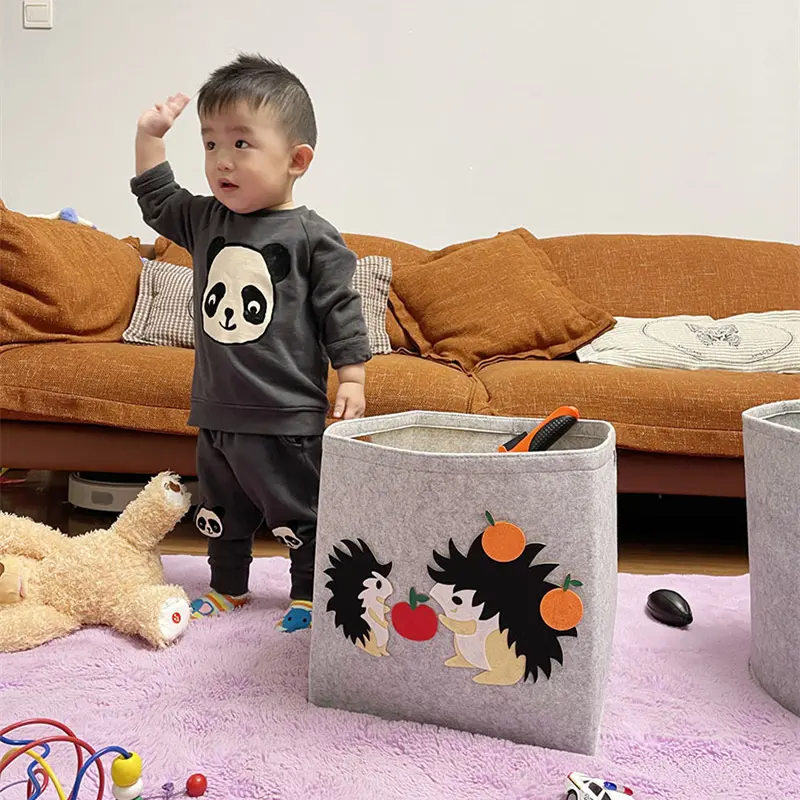 Children's Storage Boxes Made of Felt Storage Bask0077zv