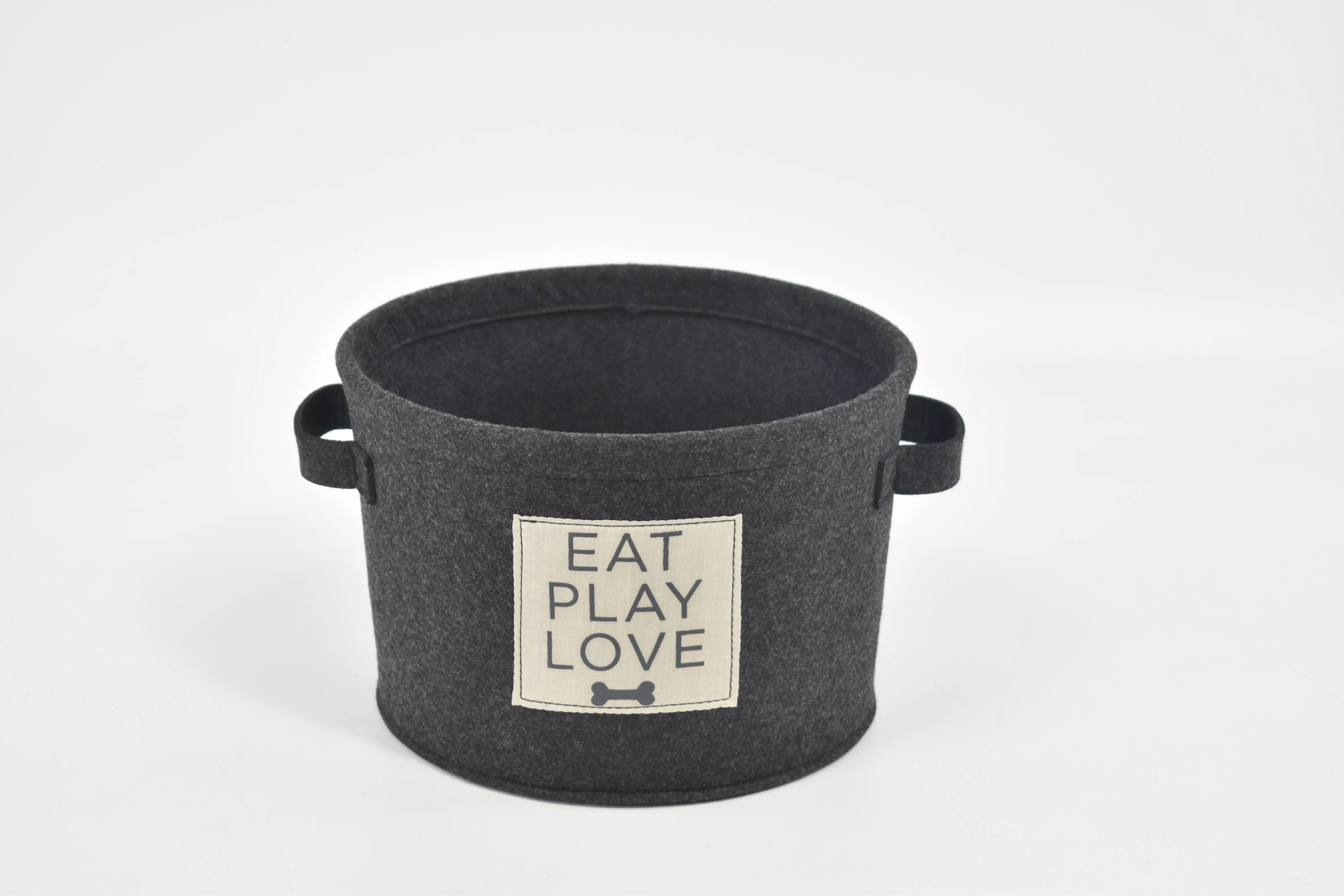 Famous Customized Cartoon Pet Preform Dog Toy Storage Gift Felt Toy Basket Manufacturers, Company