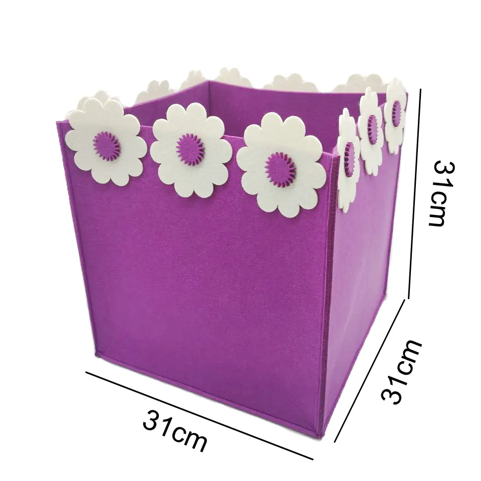 Felt storage basket detailed photo 3