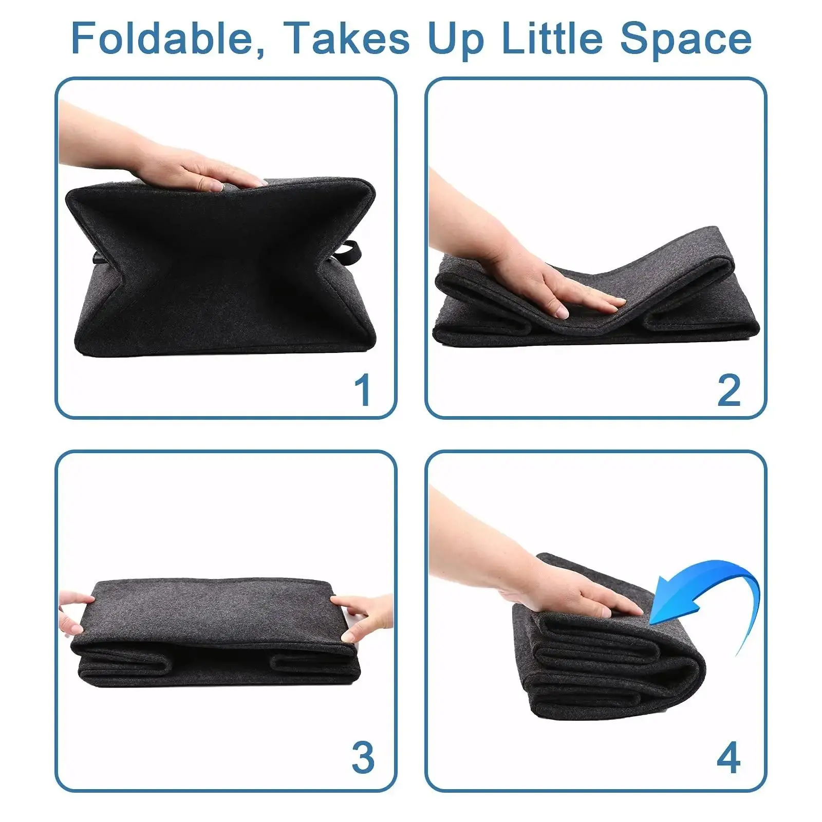 Felt basket organizing home space