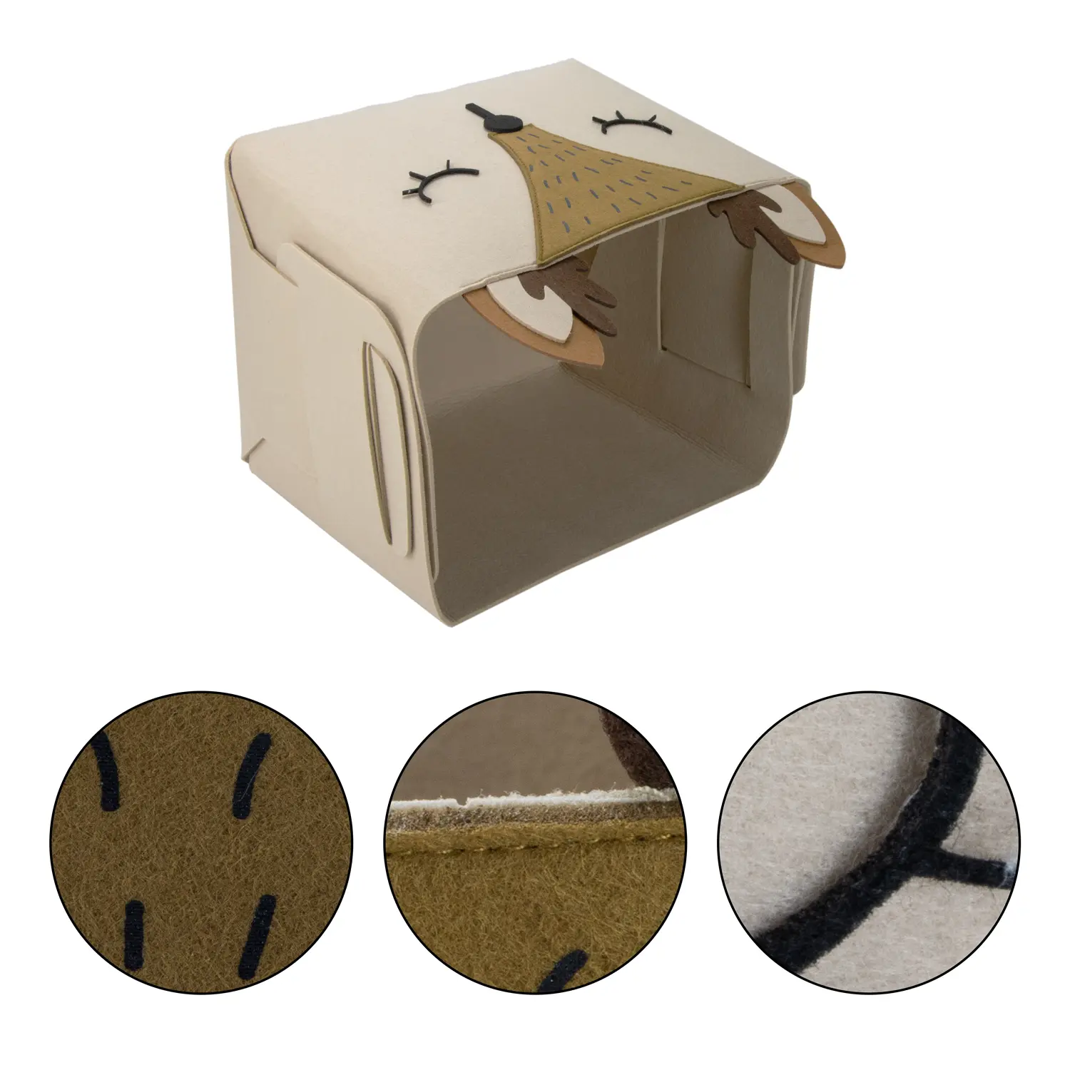 Wholesale Custom Cute Animal Design Felt Storage Basket Organizer