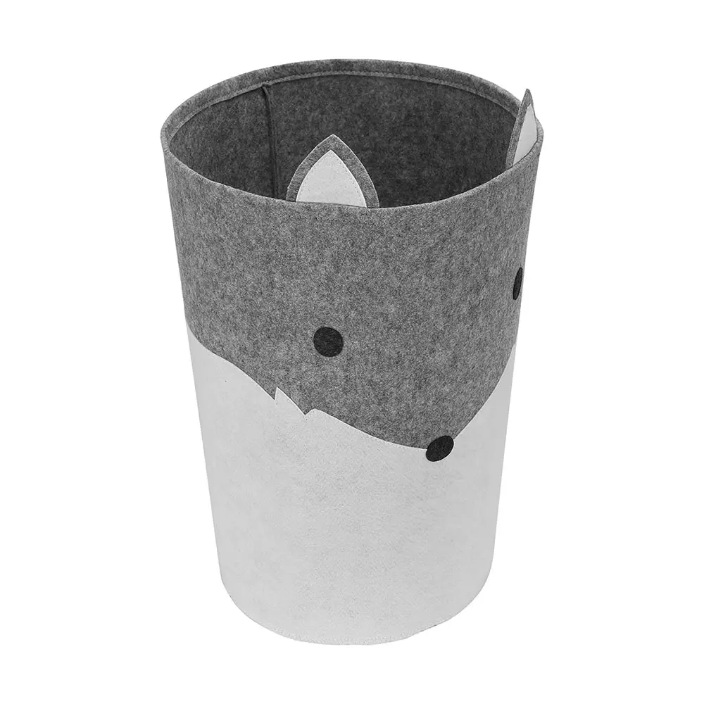 Custom Toy Bin Good Idea For Organizing Pet Toys Cotton Felt Round Dog Toy Box Basket Storage With Handle Quotes, Company