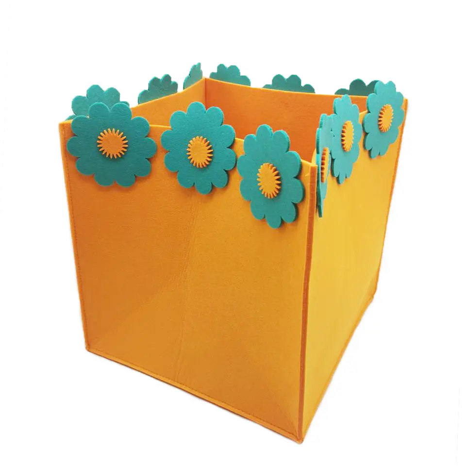 Wholesale Hot Sale Felt Storage Basket Box for Home Office Supplies
