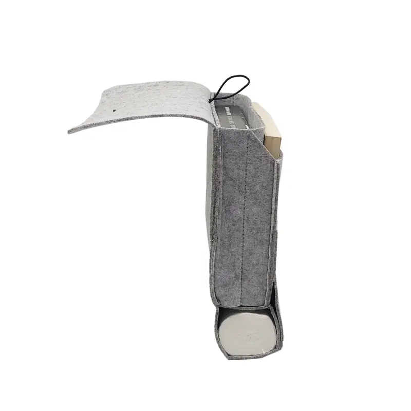 ODM Grey Suspensible and Foldable Bedside Felt Storage Bag with Large Capacity for Room Which Accept Customized Color ,Size and Logo Manufacturer, Product