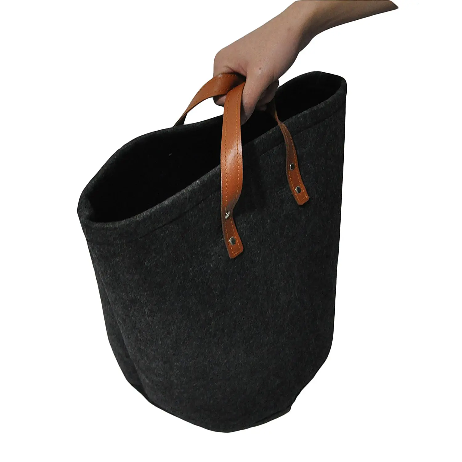 OEM New Arrival Felt Storage Basket Modern Style with PU Handles Felt Storage Basket Manufacturers, Product