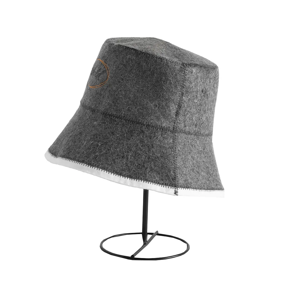 OEM Factory Direct Luxury Natural Wool Eco-Friendly Soft Reusable Sauna Hat Bucket Style Customizalble Color Factories, Factory