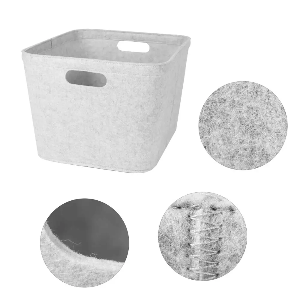 Cheap New Launched White Felt Storage Basket with Handles Home Storage Basket Exporter, Exporters