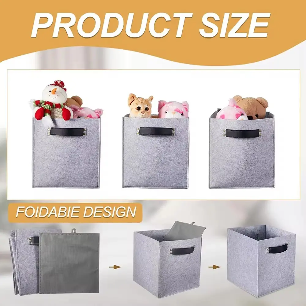 Famous household goods sundry storage box multi-functional felt storage basket with bottom board Suppliers, Service