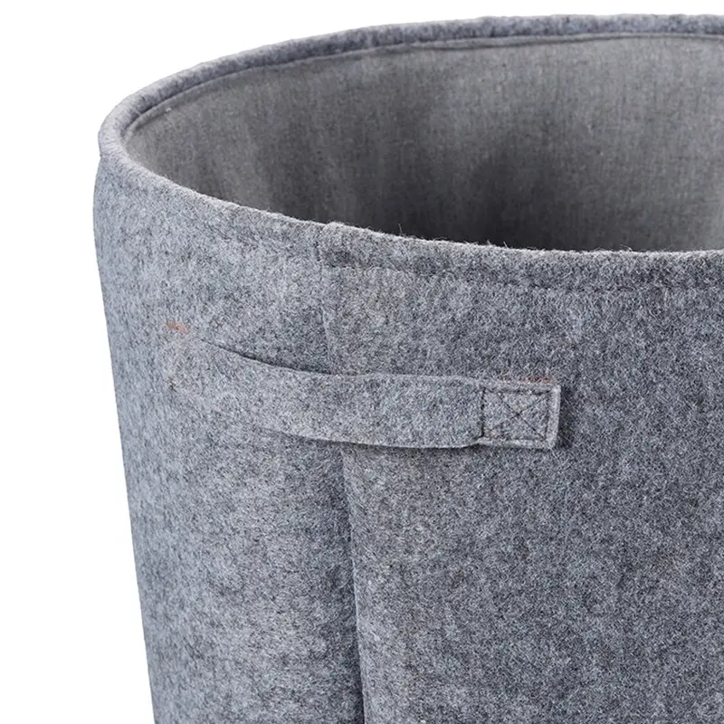 ODM GRS Certificate Felt Storage Basket Straw Storage Bin With Handle Felt Storage Box Manufacturers, Company
