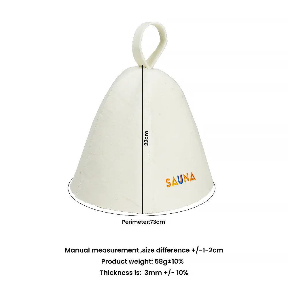 Customizable Wool Sauna Hat