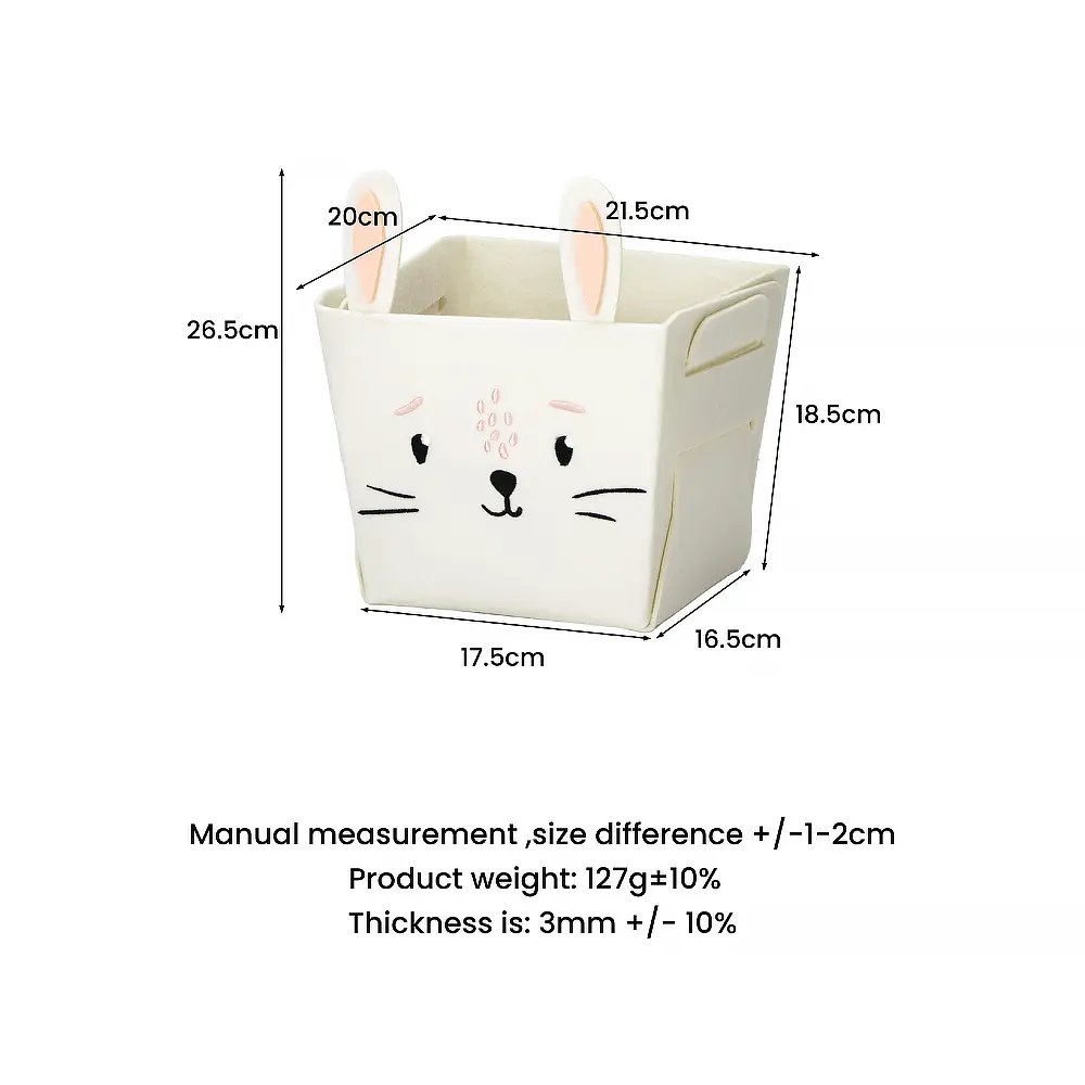 OEM Creative Home Felt Rabbit Storage Basket Detachable Cute Felt Storage Basket Manufacturers, Suppliers