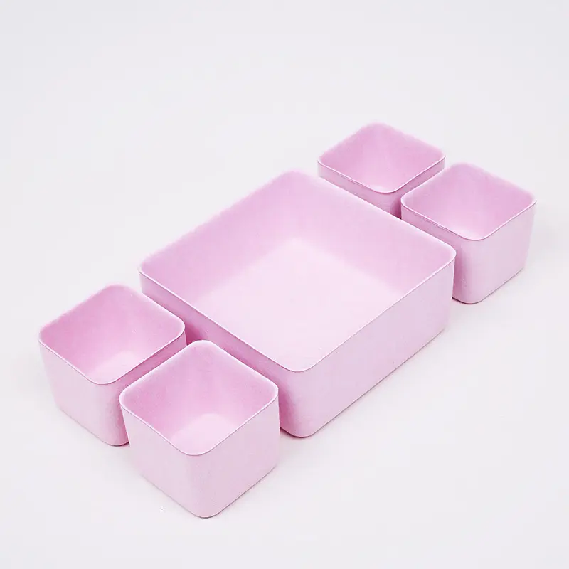 Wholesale Set of 5PC Felt Drawer Organizer Storage Box Desk Set Organizer